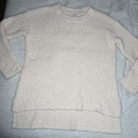 bobeau Sweaters - Studio B By Bobeau Pale Pink Textured Popcorn Sweater Women's Large